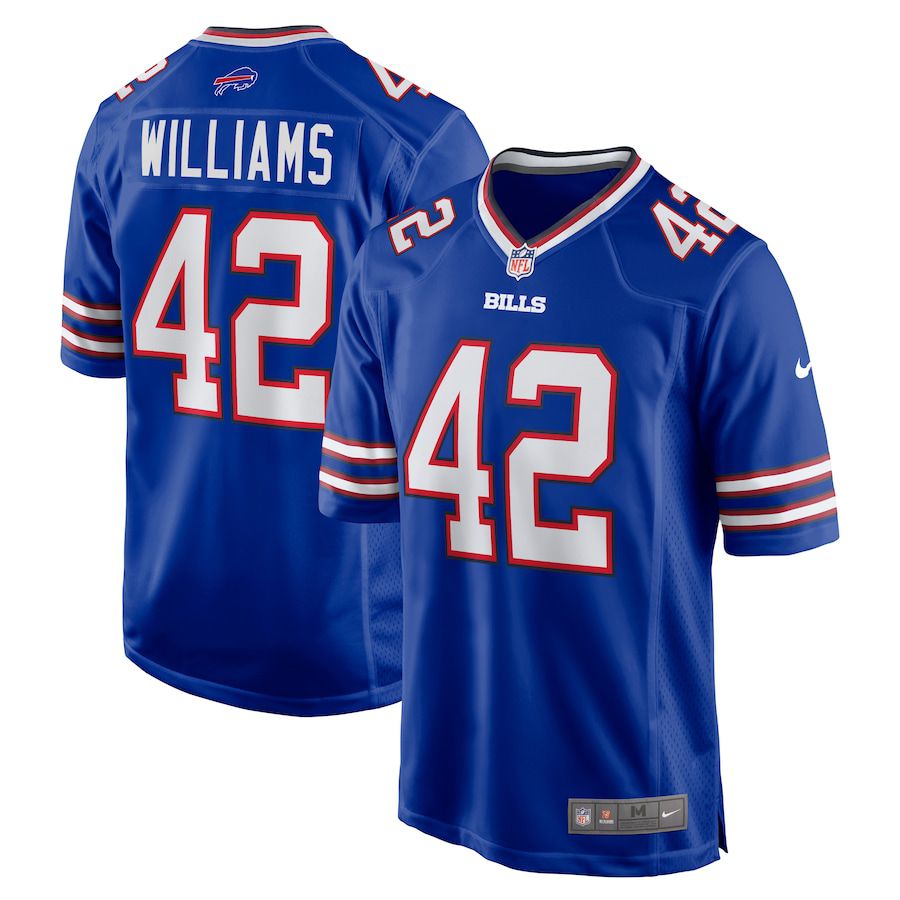 Men Buffalo Bills #42 Dorian Williams Nike Royal Home Game NFL Jersey